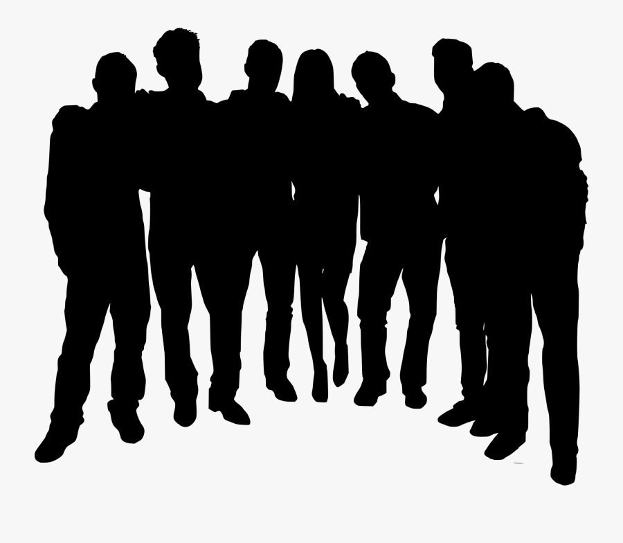 Group Silhouette Download Free - People Silhouette Transparent Background, Transparent Clipart