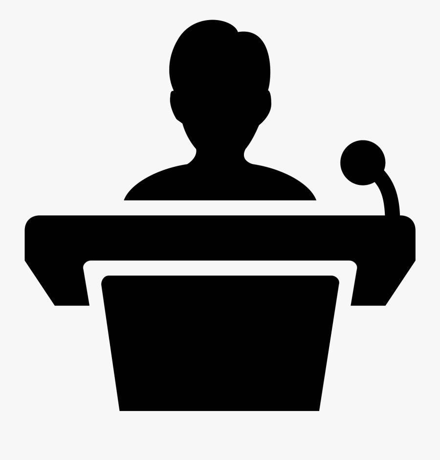 Speaker Silhouette At Getdrawings - Podium Speaker Icon, Transparent Clipart
