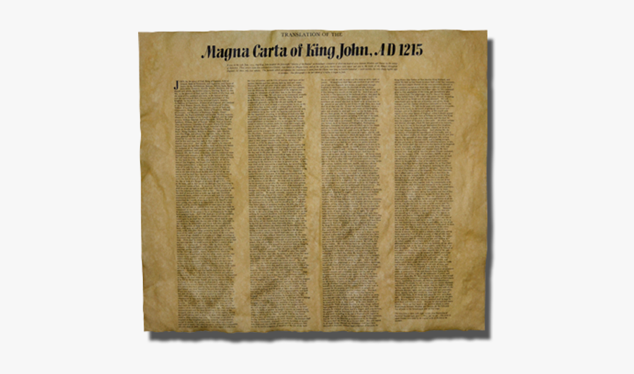 Clip Art Of King James Ad - Magna Carta Of King John Ad 1215, Transparent Clipart