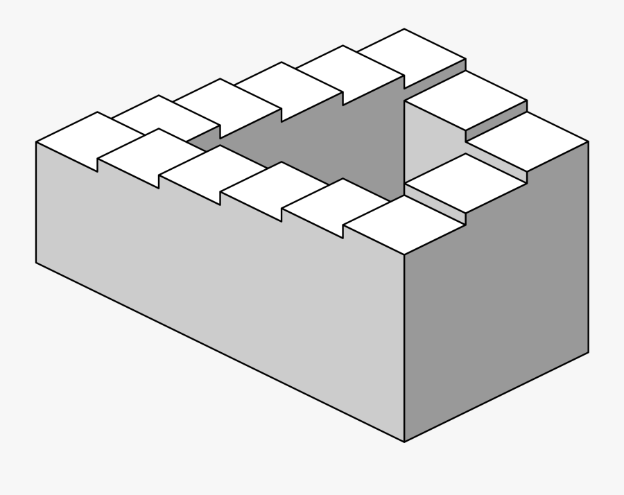 Clipart Transparent Axonometric Projection Wikipedia - Stairs Always Going Up, Transparent Clipart