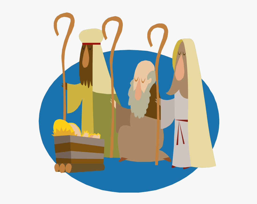 Image Transparent Journey Of Faith Clipart - Shepherds Visiting Baby Jesus, Transparent Clipart