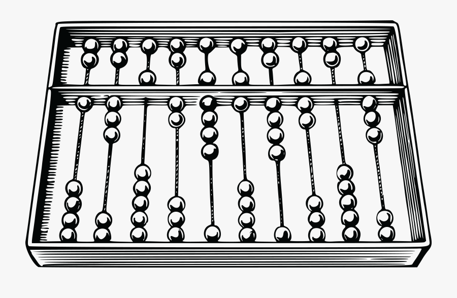 Roman Abacus Black And White Mathematics Counting - Abacus Black And White, Transparent Clipart