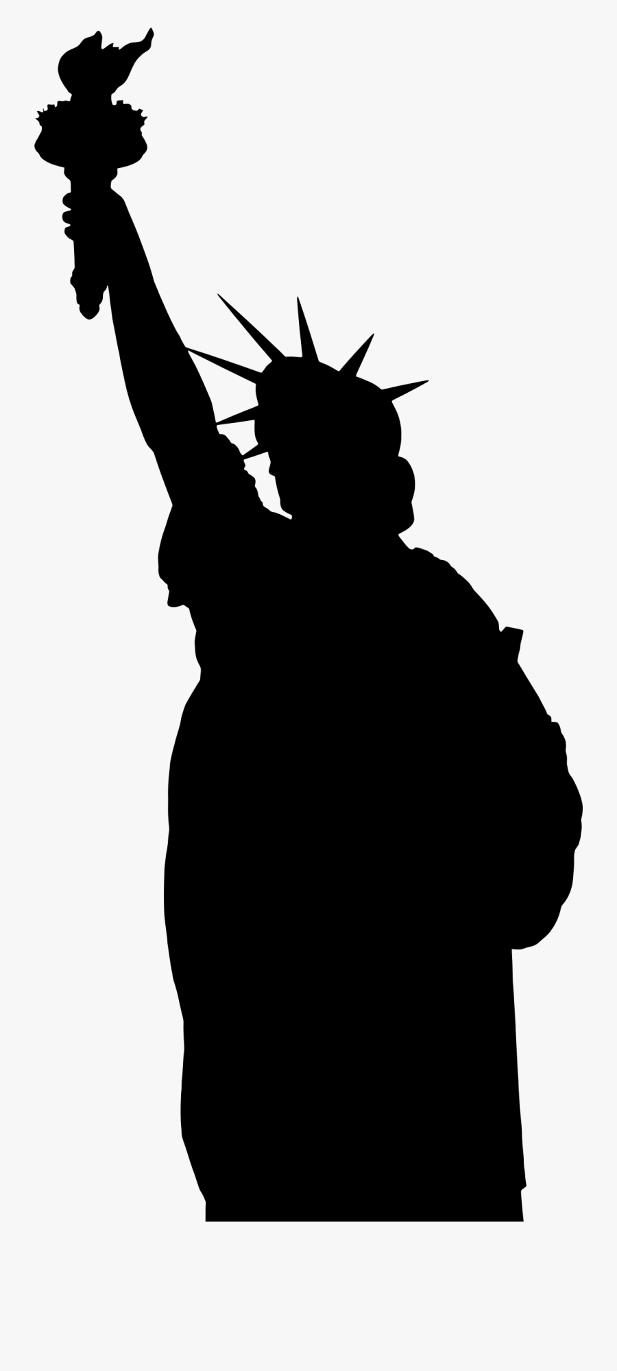 Statue Of Liberty Silhouette Clip Art - Statue Of Liberty, Transparent Clipart