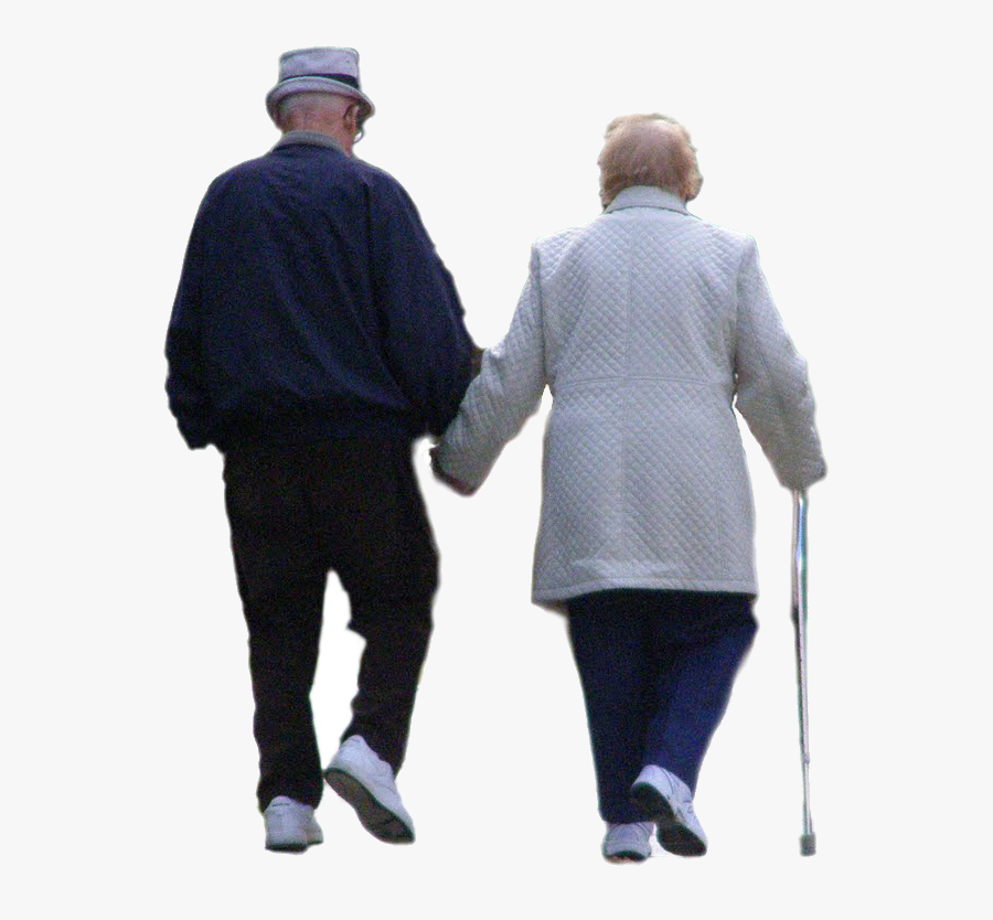 Silhouette Walking Old Age People Free Hd Image Clipart - Old People Walking Png, Transparent Clipart