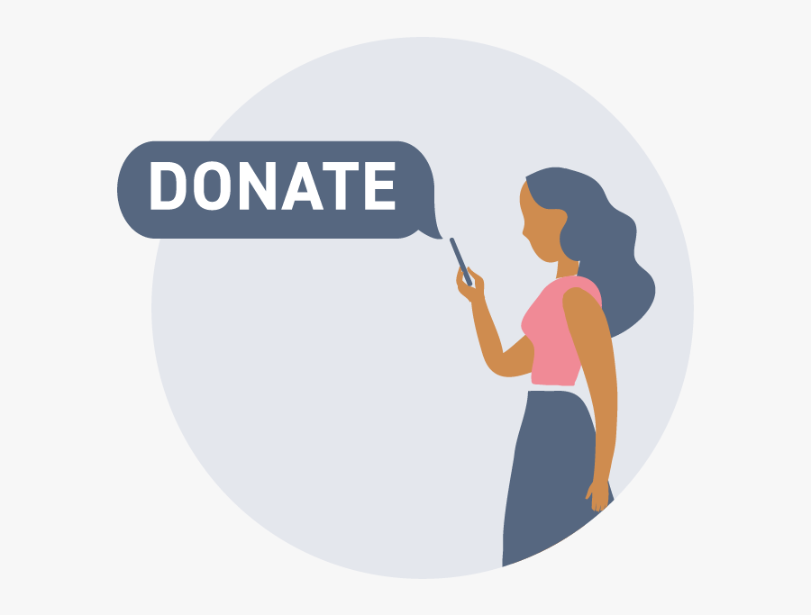 Text To Donate, Transparent Clipart