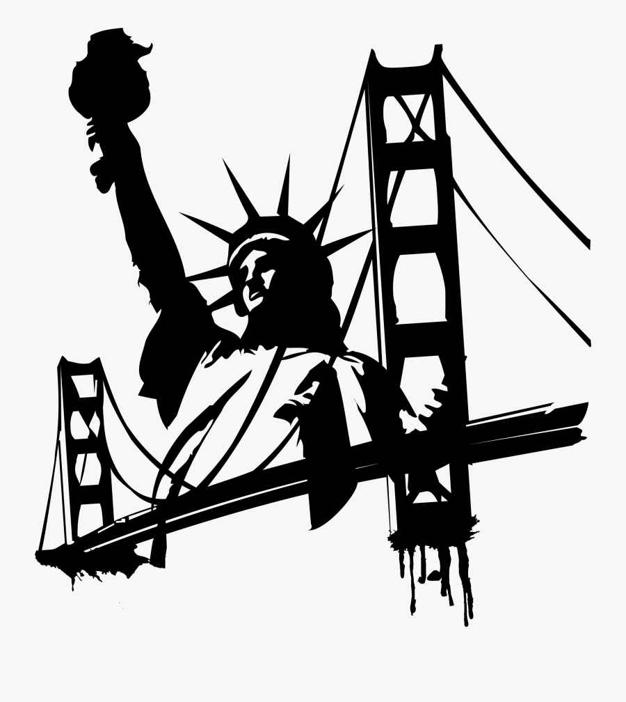 Transparent Statue Of Liberty Clip Art - Big Apple Statue Of Liberty, Transparent Clipart