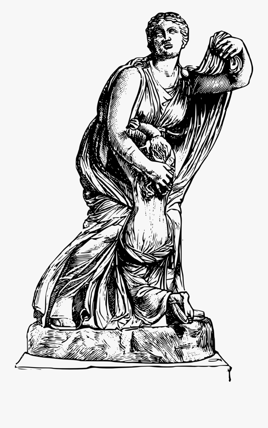 Transparent Zeus Clipart - Roman Statues Clipart, Transparent Clipart