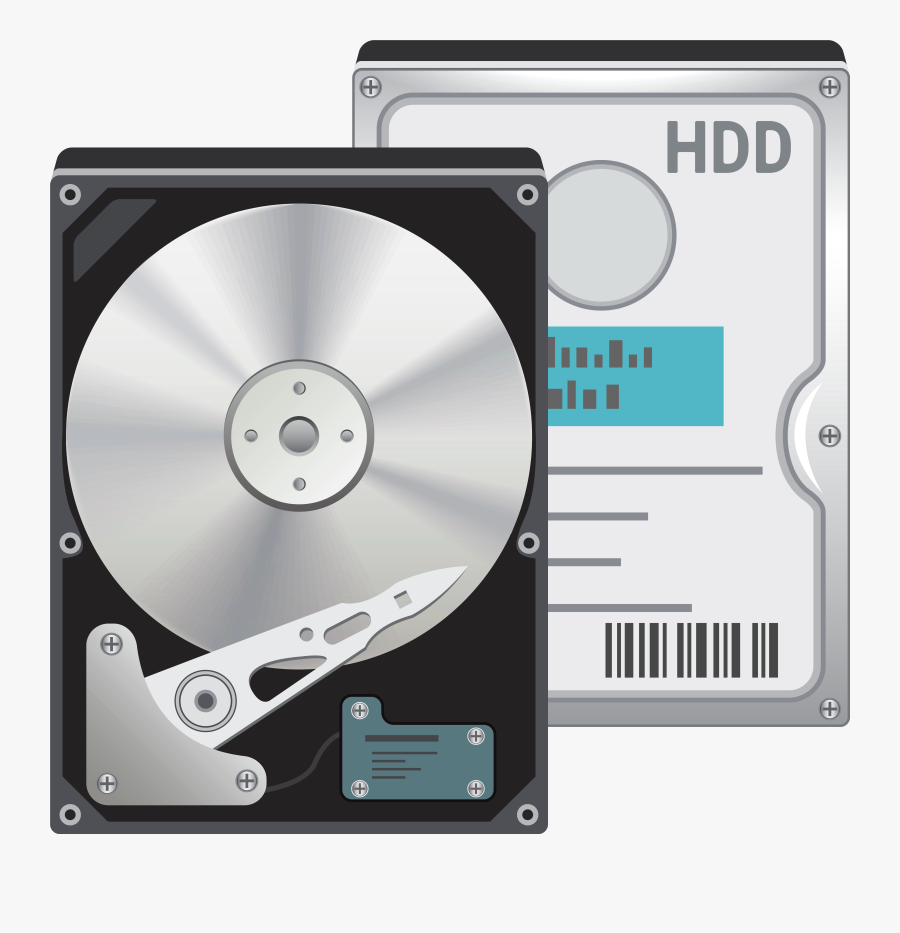 Hard Disk Drive Hdd Png Clipart - Png Of Hard Disk, Transparent Clipart