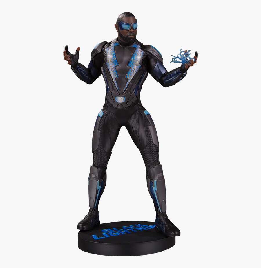 Black Lightning Statue - Black Lightning Dc Png, Transparent Clipart