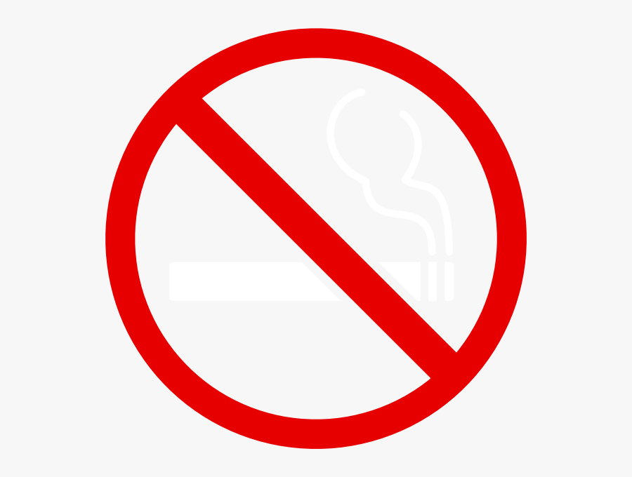 No Smoking Red Circle, Transparent Clipart