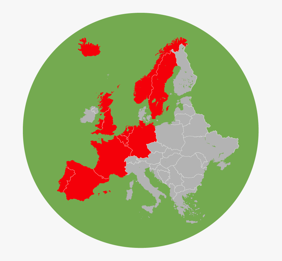 Coca-cola European Partners Png Royalty Free - Latin Europe Map, Transparent Clipart