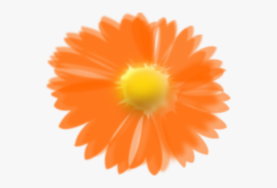 Orange Flower Clipart, Transparent Clipart