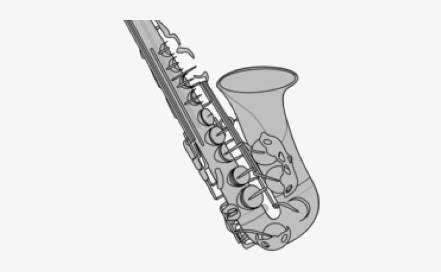 Saxophone Clipart Black And White - Saxophone, Transparent Clipart