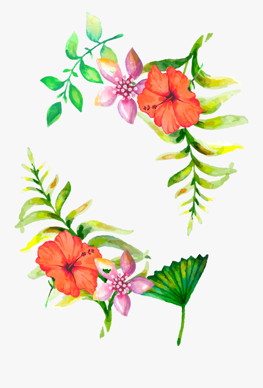 Aesthetic Clipart Flower - Clear Background Flower Border, Transparent Clipart
