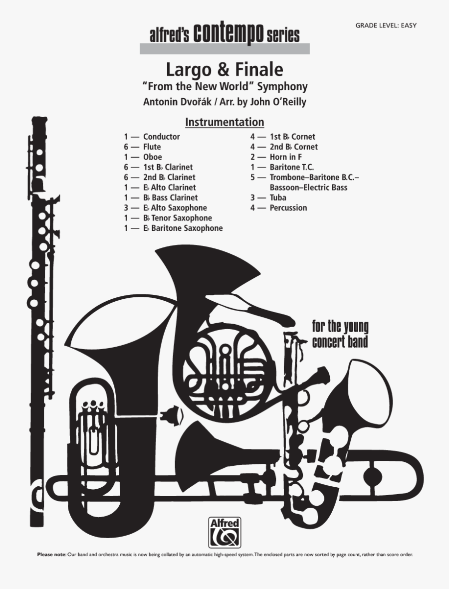 Largo And Finale New - Sheet Music, Transparent Clipart