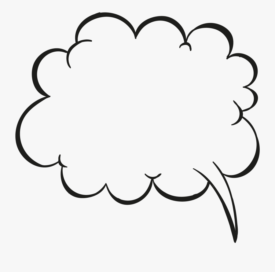 Transparent White Cloud Clipart No Background - Png Cartoon Dialogue Cloud, Transparent Clipart