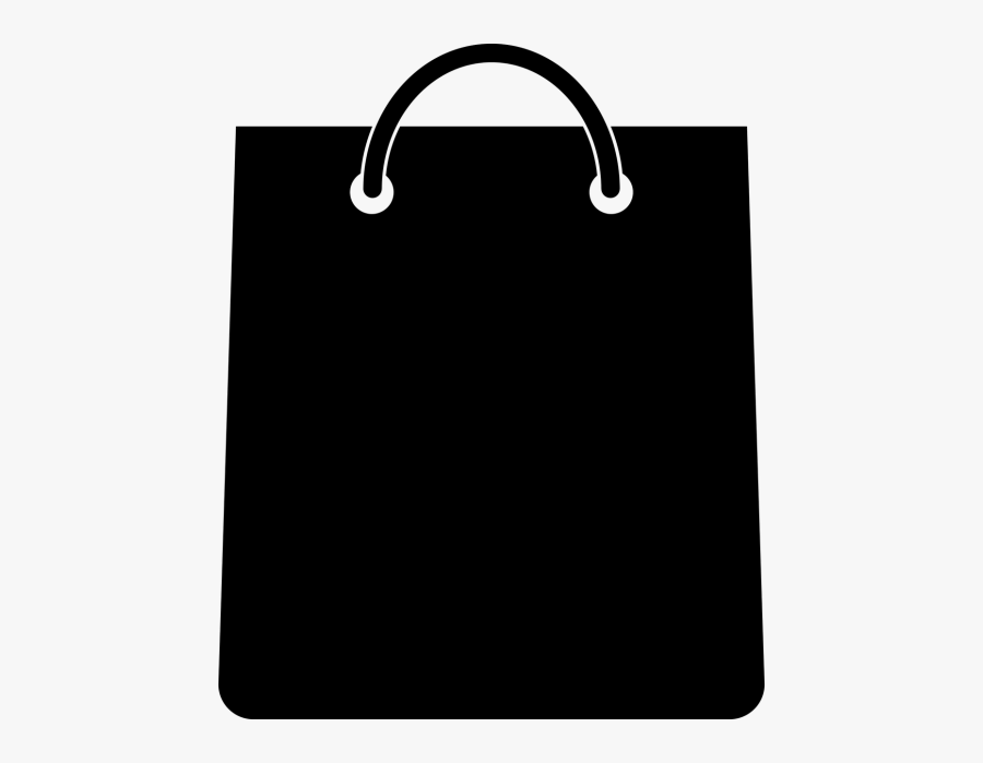 Black Shopping Bag Logo, Transparent Clipart