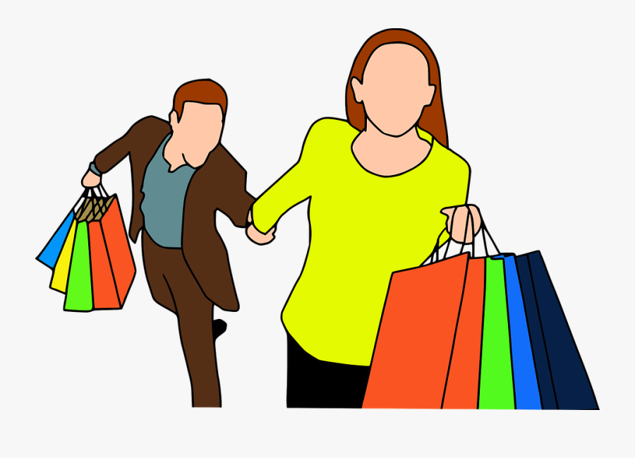 Shopping Mann Und Frau, Transparent Clipart