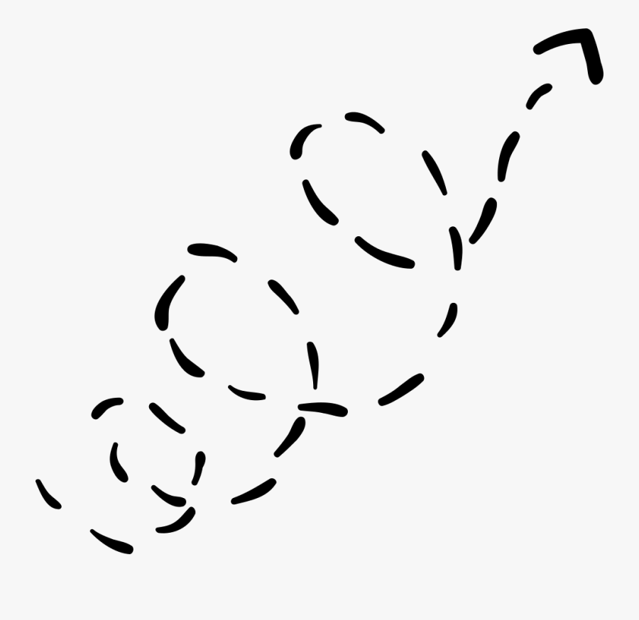 Arrow Computer Icons Clip Art - Dotted Line With Arrow, Transparent Clipart