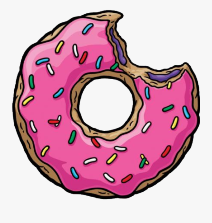 Doughnut Clipart Eating - Donut With Bite Drawing , Free Transparent