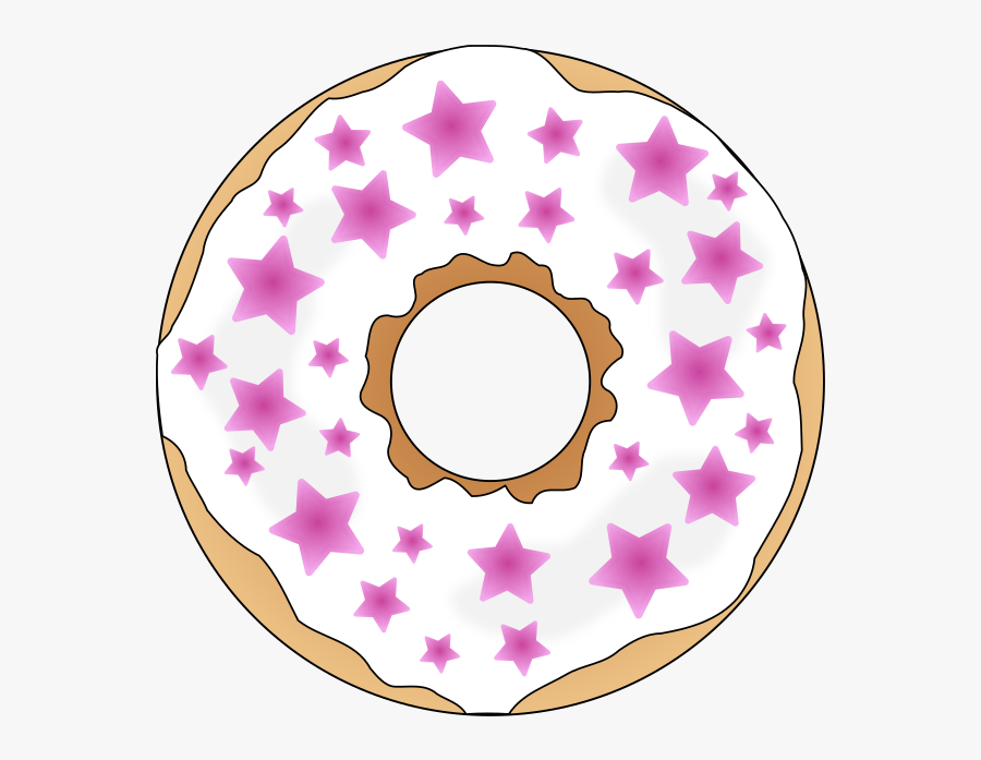 Pink,flower,petal - Doughnut, Transparent Clipart