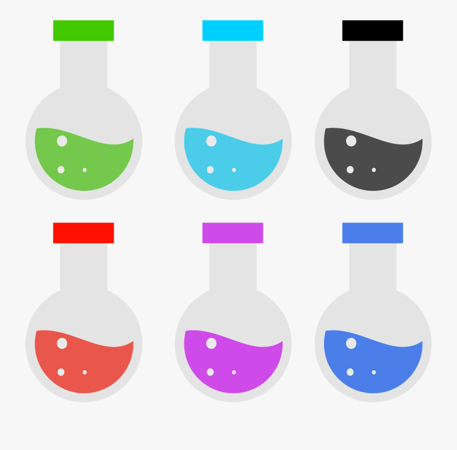 Bottles, Potions, Magic, 2d Games, Blue, Aqua, Red - 尿 フェノール フタ レイン 色, Transparent Clipart