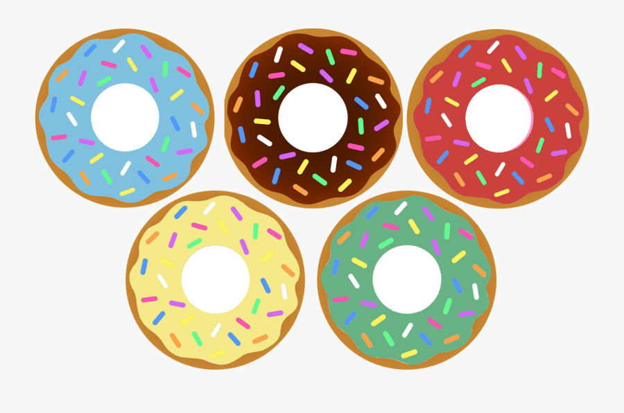 Donut Doughnut Clipart Half Free On Transparent Png - Olympics Donuts, Transparent Clipart