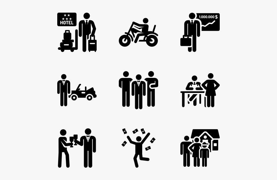 Clip Art Icon Packs Vector - Rich Icons, Transparent Clipart