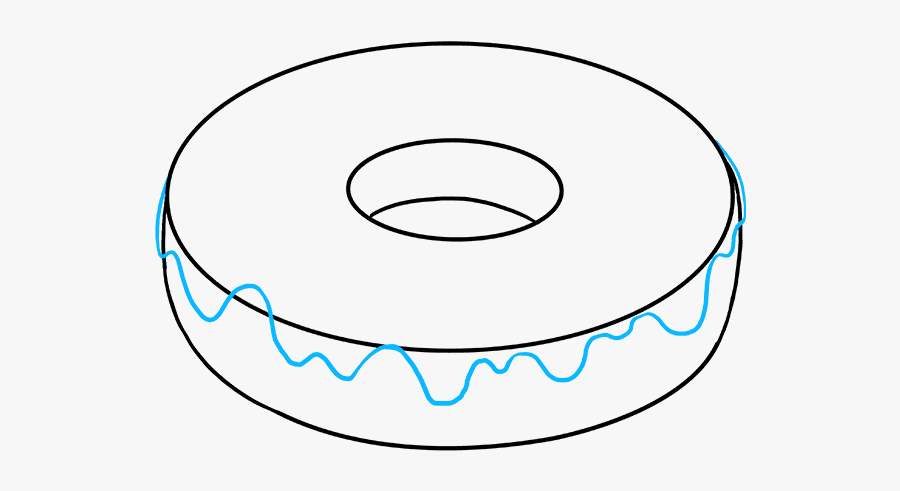 How To Draw Donut - Step By Step Donut Drawing, Transparent Clipart