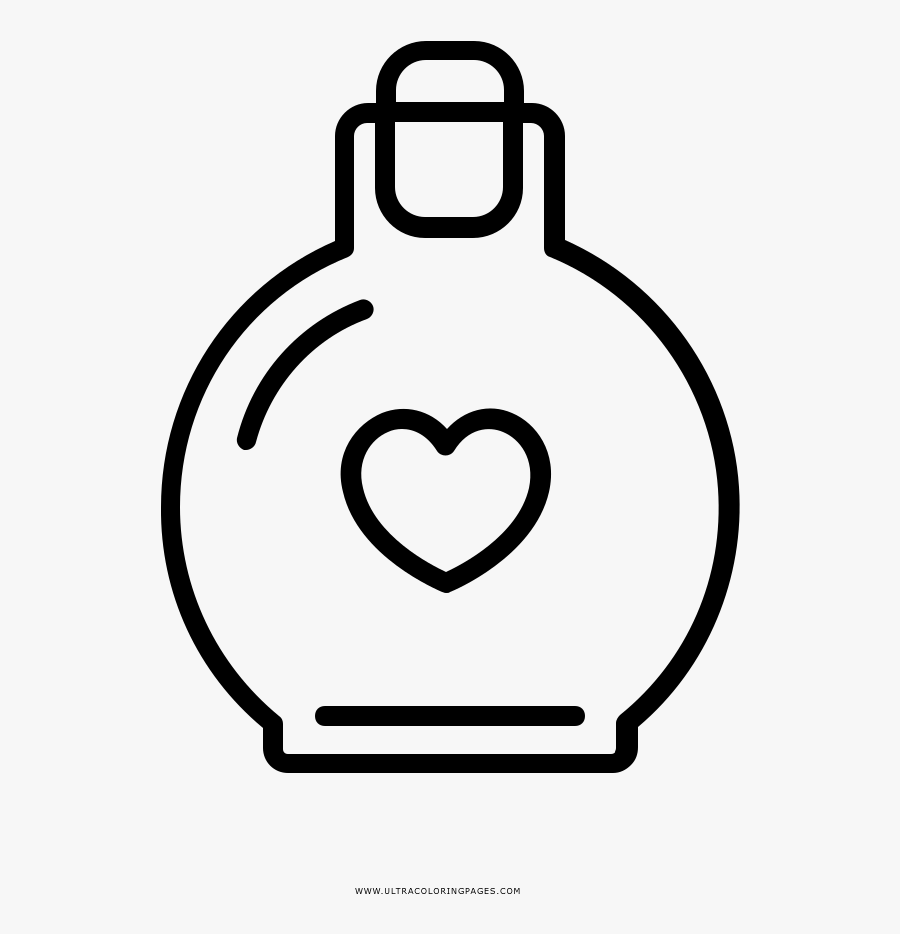 Love Potion Coloring Page - Dia Dos Namorados, Transparent Clipart