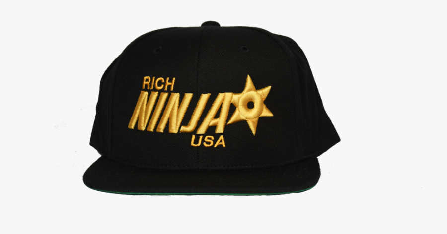 Rich Ninja Star Snapback Black , Png Download - Baseball Cap, Transparent Clipart