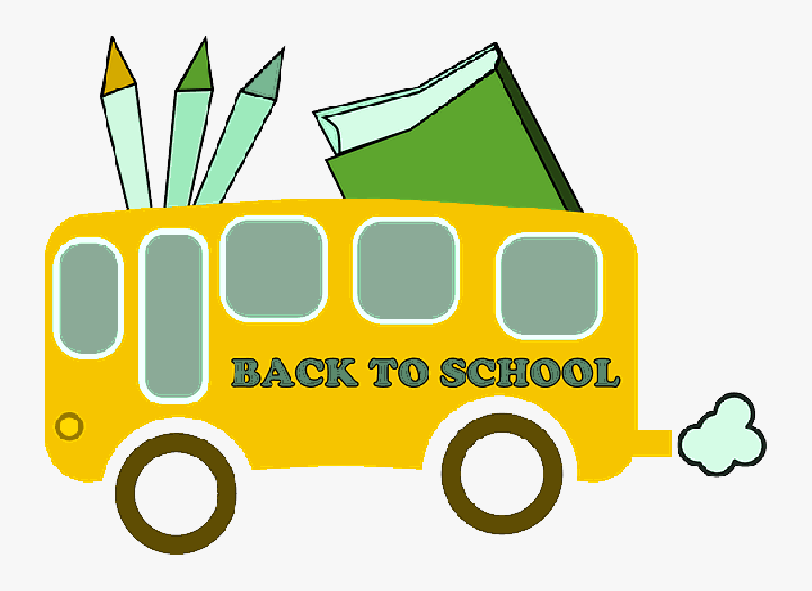 School Back Education Cartoon Bus Border Free - Back To School Clipart, Transparent Clipart