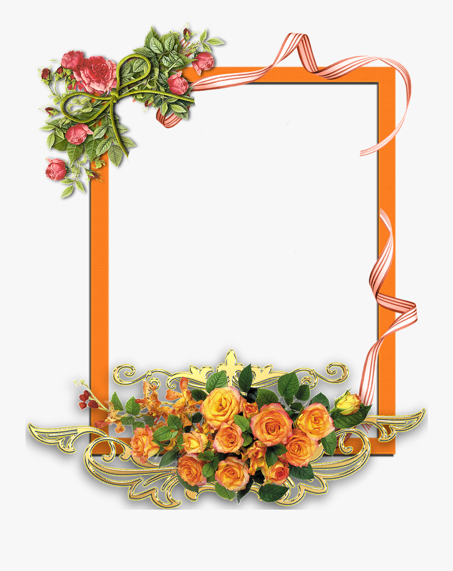 Flower Photo Frame Png, Transparent Clipart