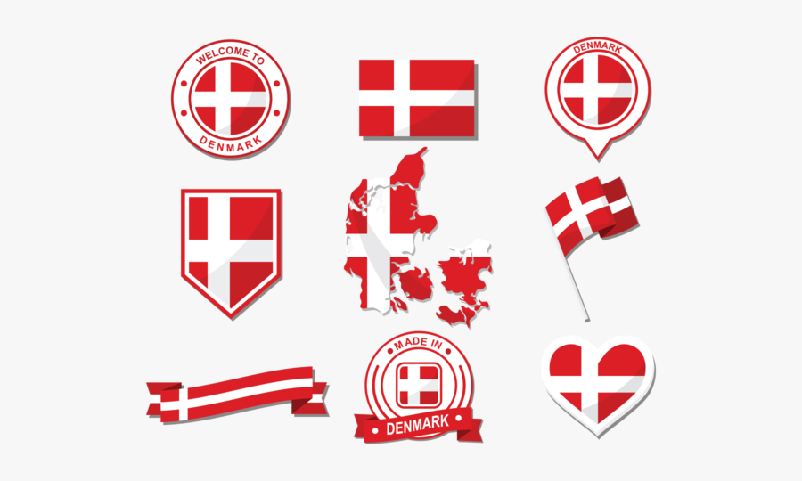Danish Flag Vector, Transparent Clipart