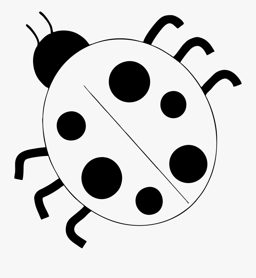 Lady Bug Black And White Clipart, Transparent Clipart