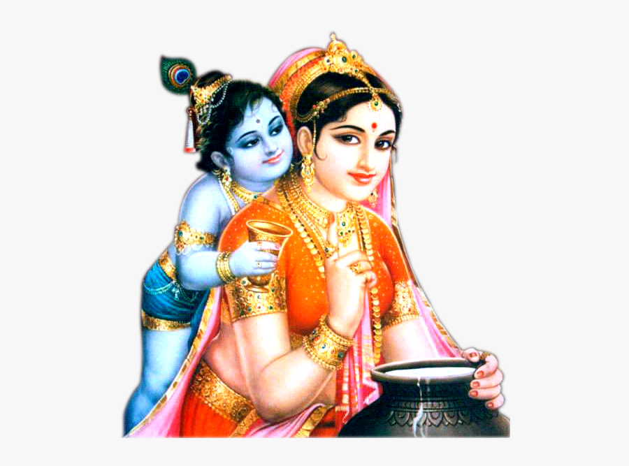 Transparent Clipart Image Krishnan Png With Mother - Krishna With Yashoda Png, Transparent Clipart