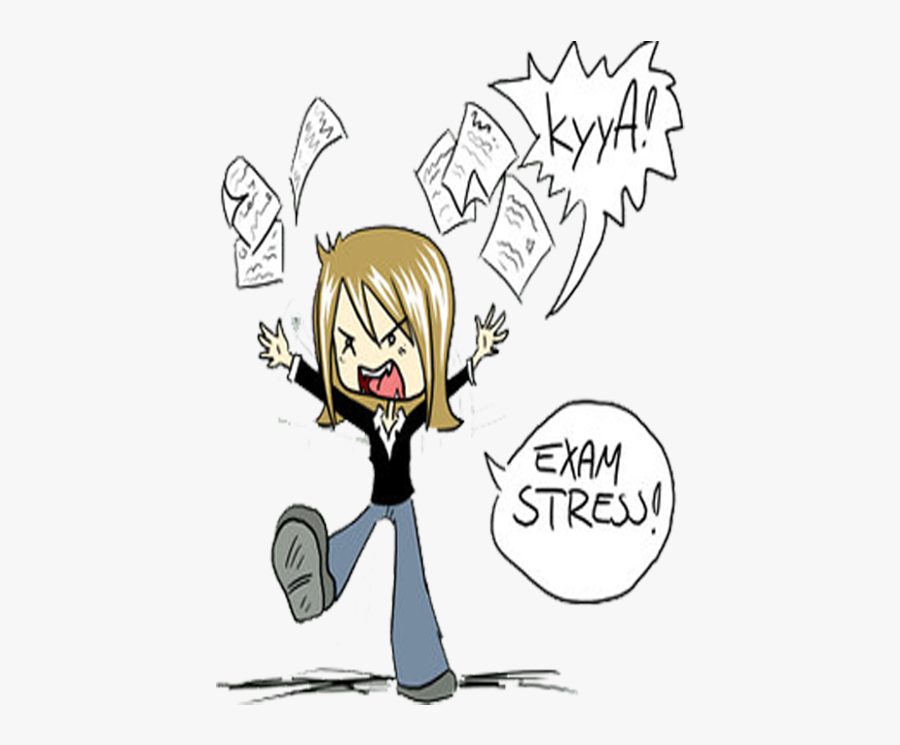 Stress Clipart Person - Exam Stress Of Cartoons, Transparent Clipart
