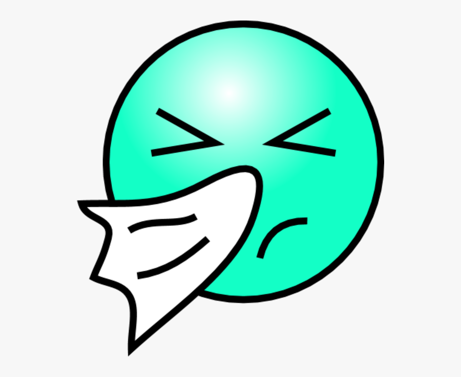 Smiley Face Sneezing - Have A Cold Emoji, Transparent Clipart