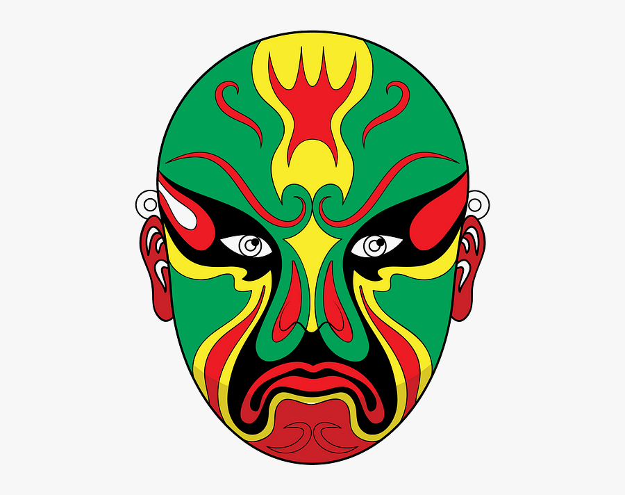 Opera Chinese Mask, Transparent Clipart