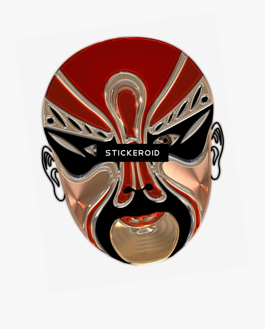 Chinese Opera Red Mask - 京剧 脸谱 图片, Transparent Clipart