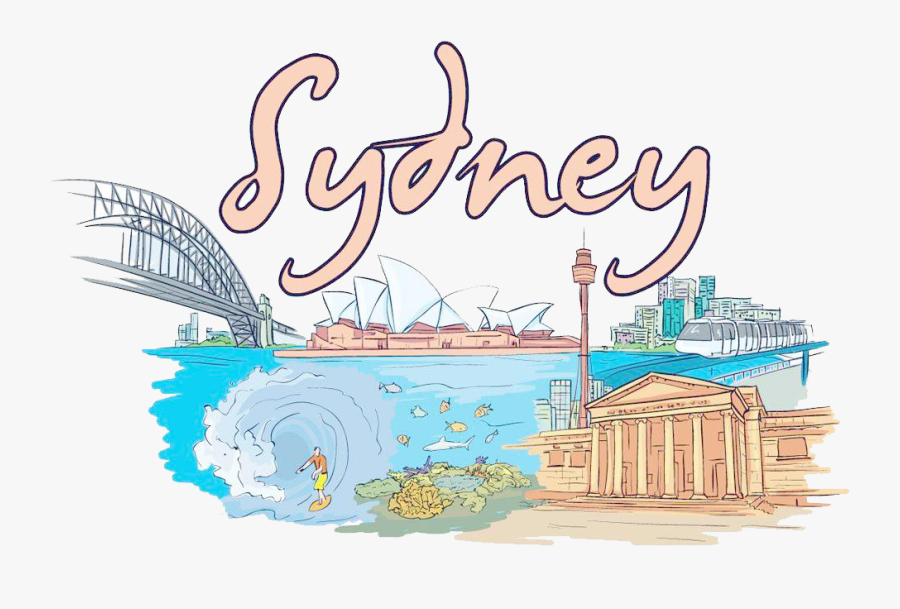 Building City Sydney, Opera House Illustration Wall - Sydney Australia