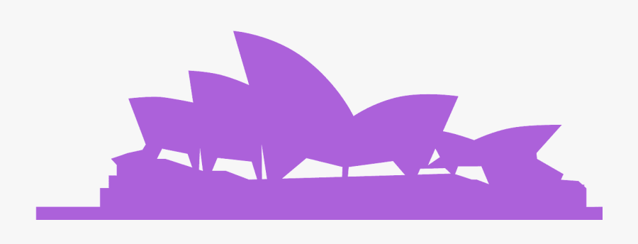 Sydney Opera House Silhouette Vector, Transparent Clipart