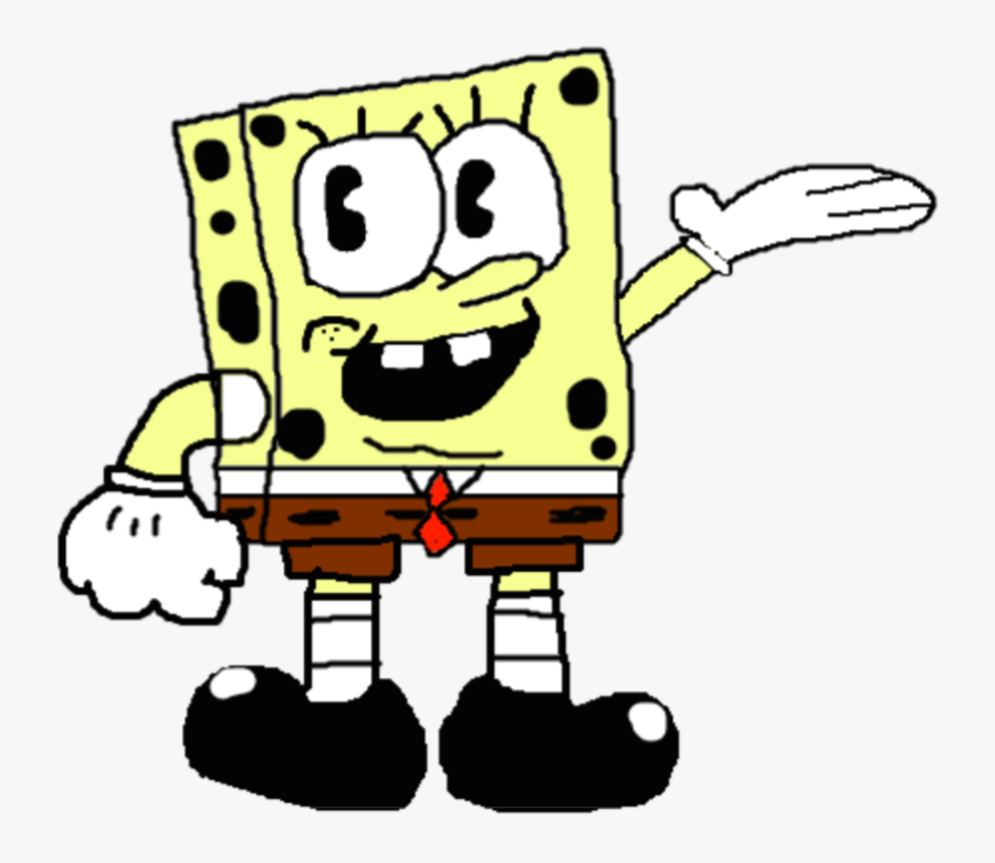 Spongebob Squarepants By Spongecat1 - Spongebob Cuphead Style, Transparent Clipart