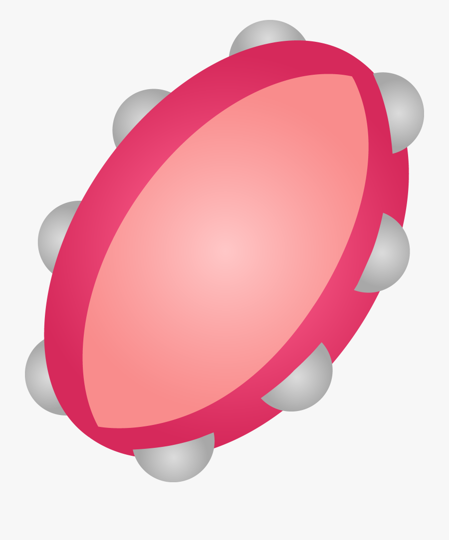 Instruments Clipart Pink - Tambourines Clipart, Transparent Clipart