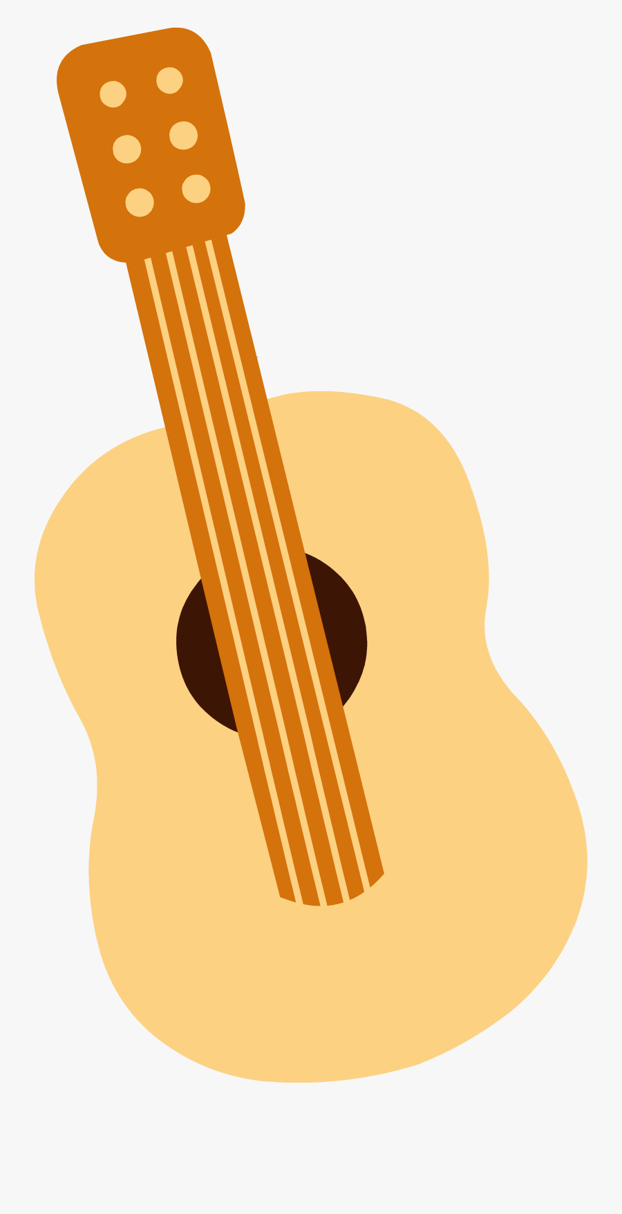 Cute Musical Instruments Clipart - Cute Guitar Transparent Png, Transparent Clipart