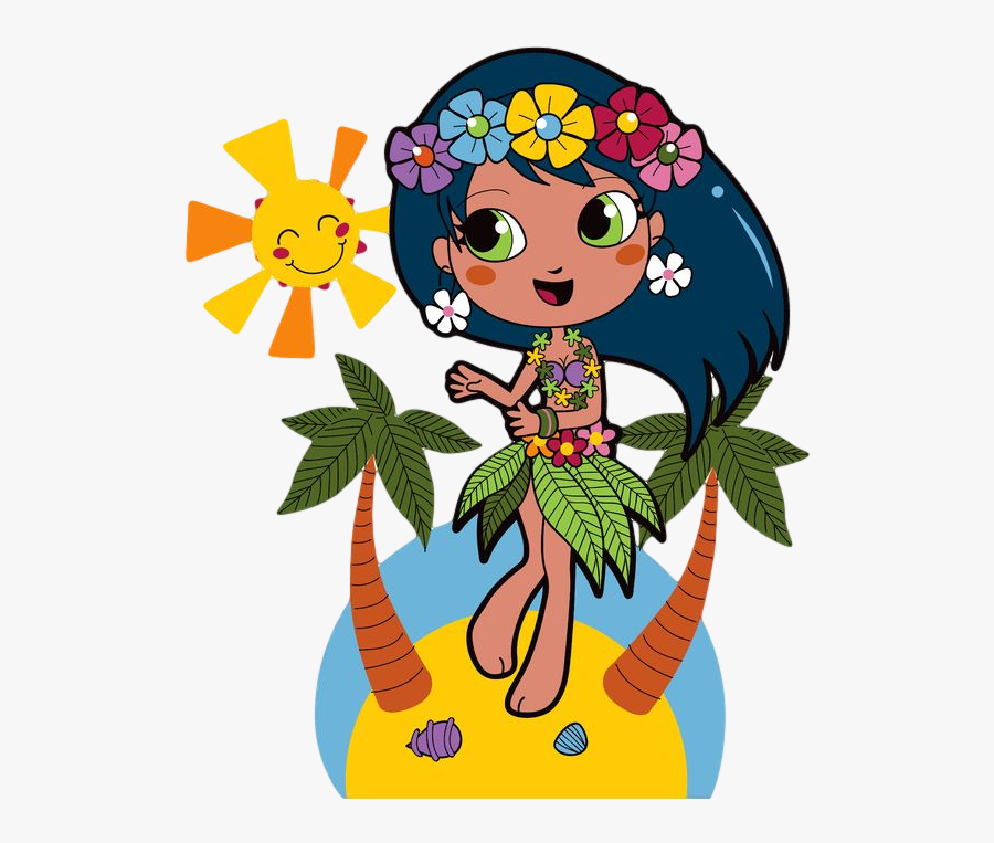 Hawaii Girl Clip Art - Imagenes De Muñecas Hawaianas, Transparent Clipart