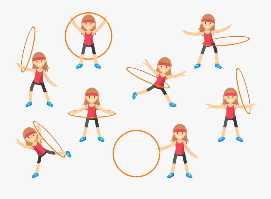 Hula Hoops Art Clip Art - Girl Hula Hoop Clip Art, Transparent Clipart