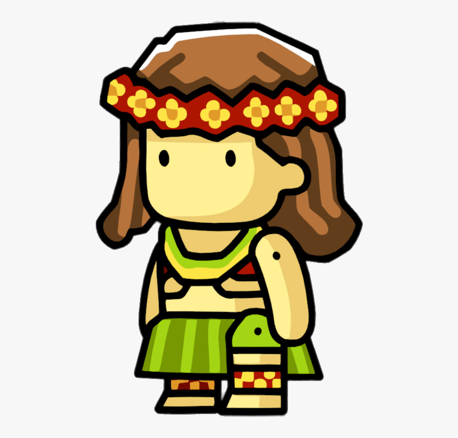 Scribblenauts Hawaiian Hula Girl - Illustration, Transparent Clipart