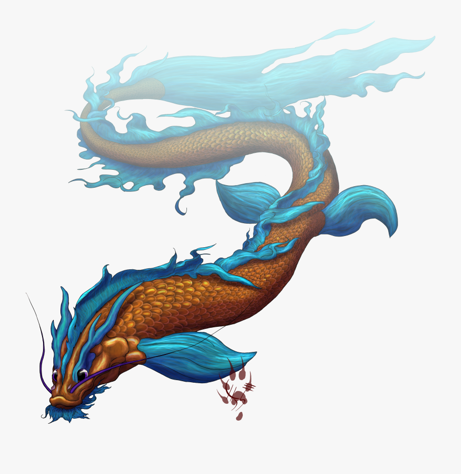 Dragon Koi Clipart , Png Download - Asian Arowana Fragon Art, Transparent Clipart