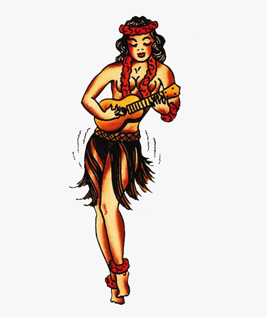 Sailor Jerry Vintage Tattoo - Sailor Jerry Girl Tattoo, Transparent Clipart